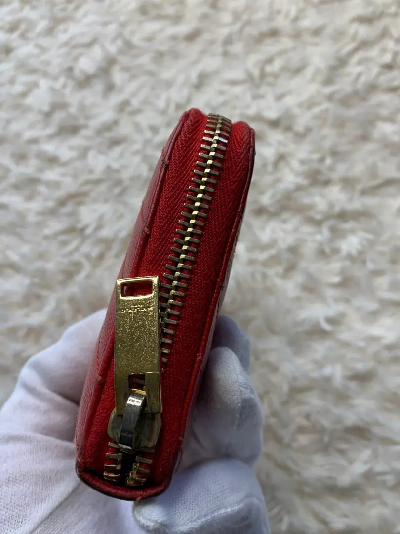 YSL Red Wallet Quilted