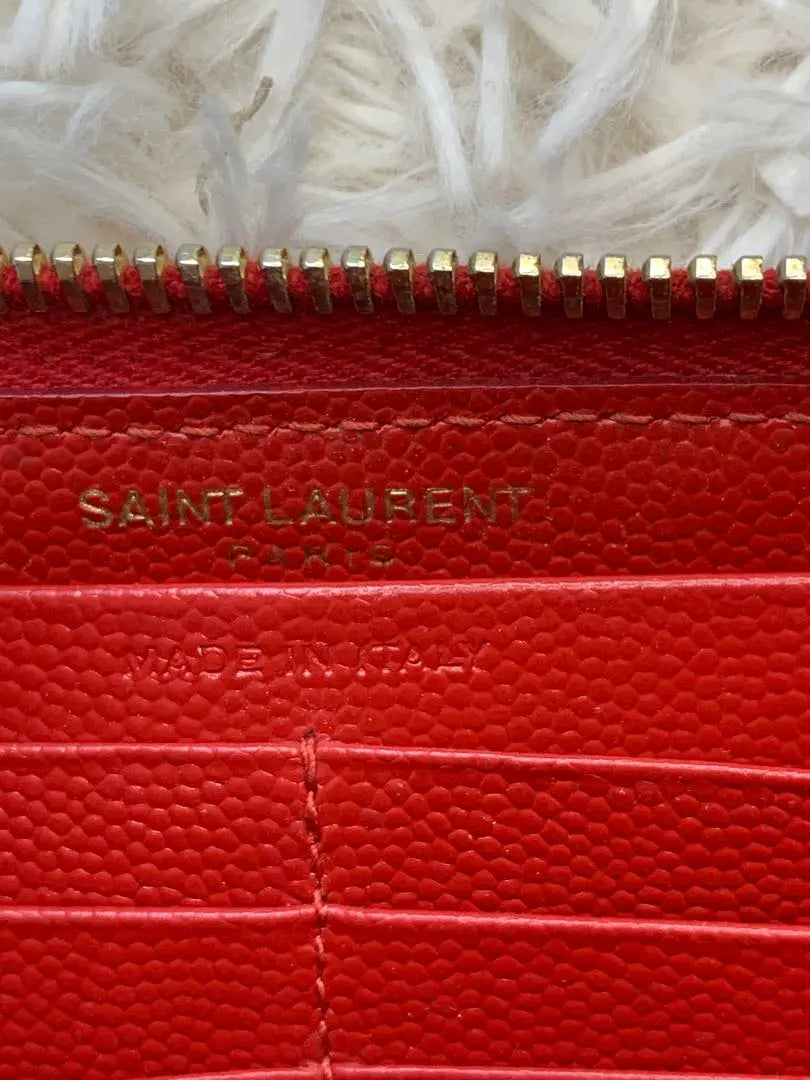 YSL Red Wallet Quilted