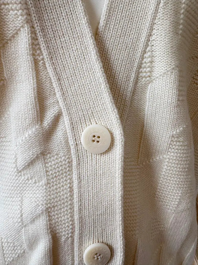 Genuine hermes H cardigan white short length