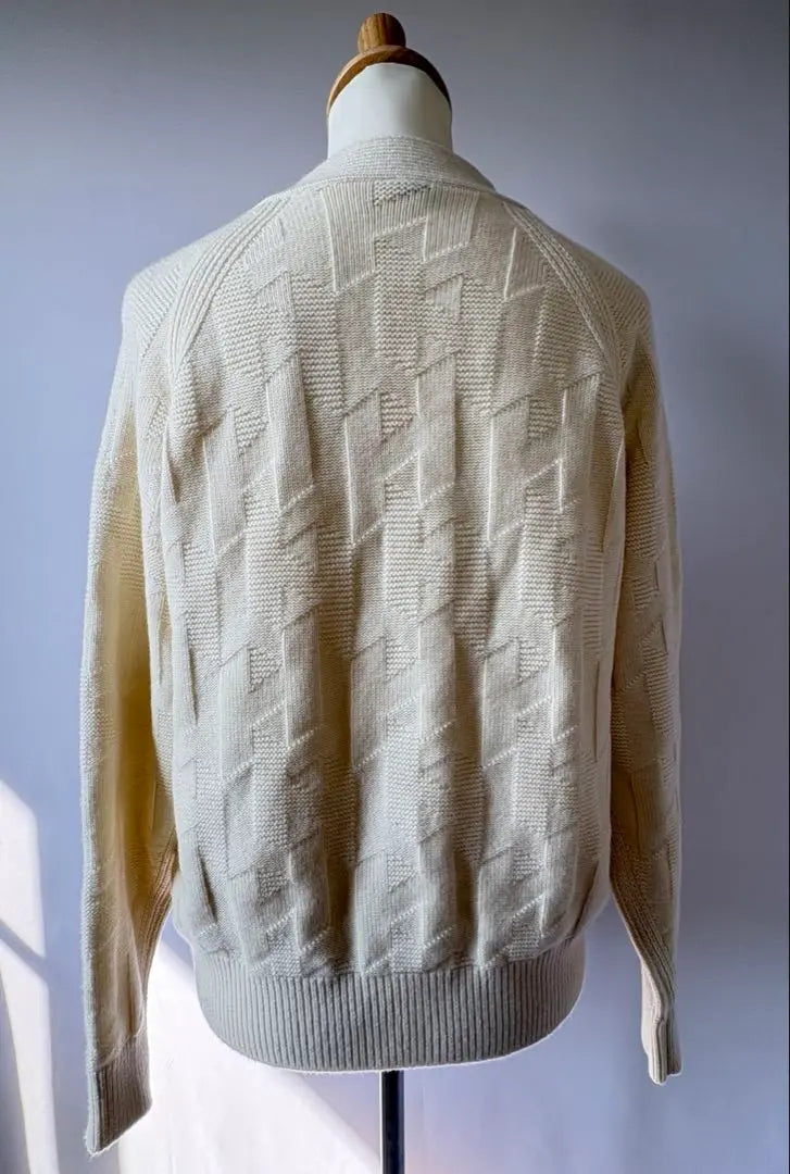 Genuine hermes H cardigan white short length