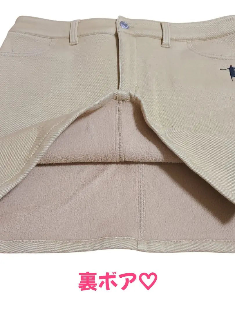 [T-MAC] Vintage clothes ♡ Women's golf skirt, boa-lined skirt, windproof, stretch M