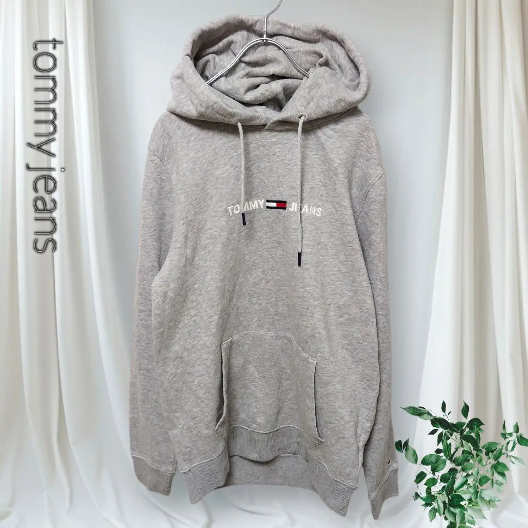 Sudadera con capucha ❀Tommy jeans❀ M, forro cepillado, logotipo bordado