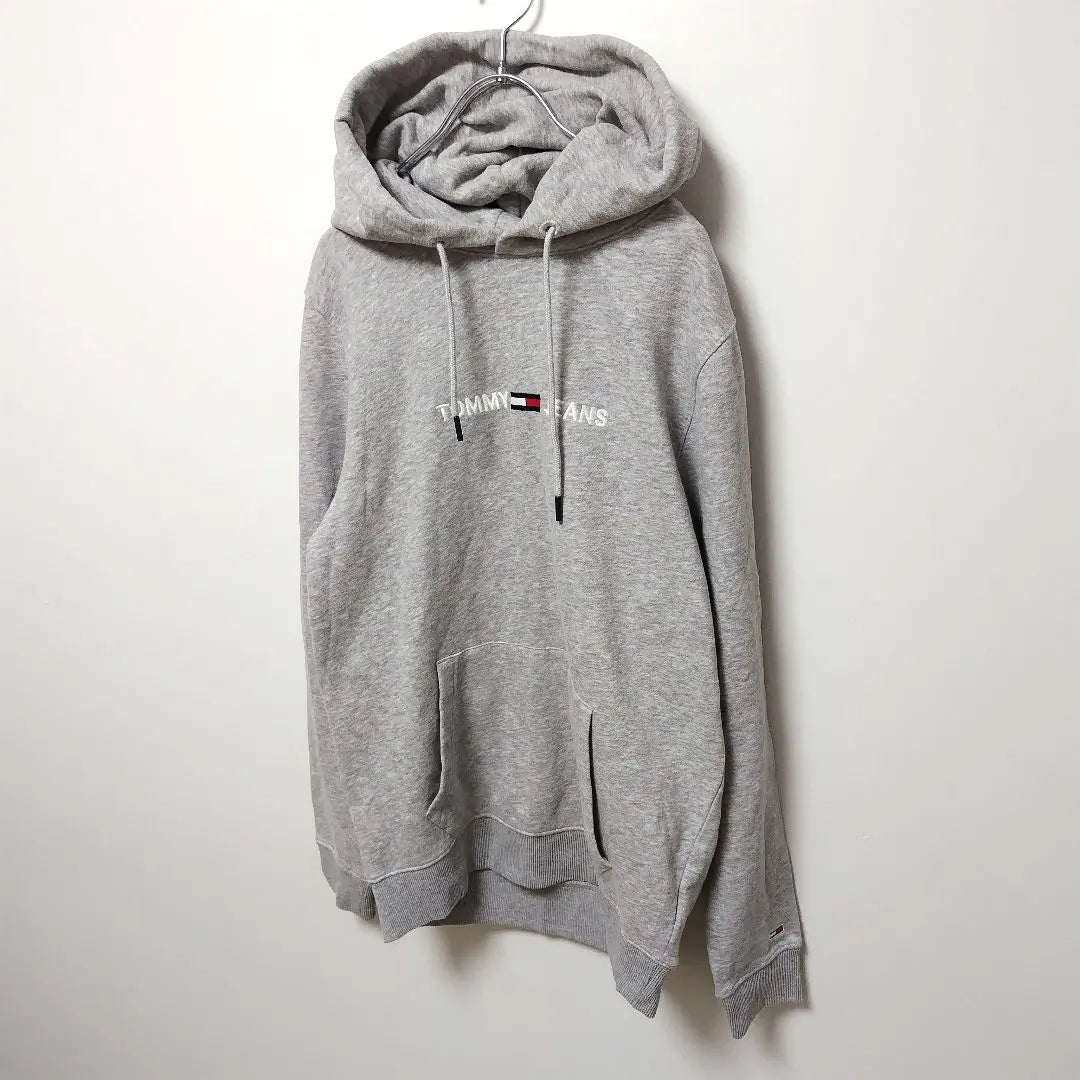 Sudadera con capucha ❀Tommy jeans❀ M, forro cepillado, logotipo bordado