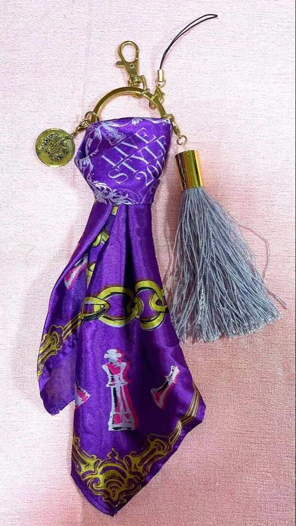 Amuro Namie Concert Goods 2011 Purple Scarf Design Keychain