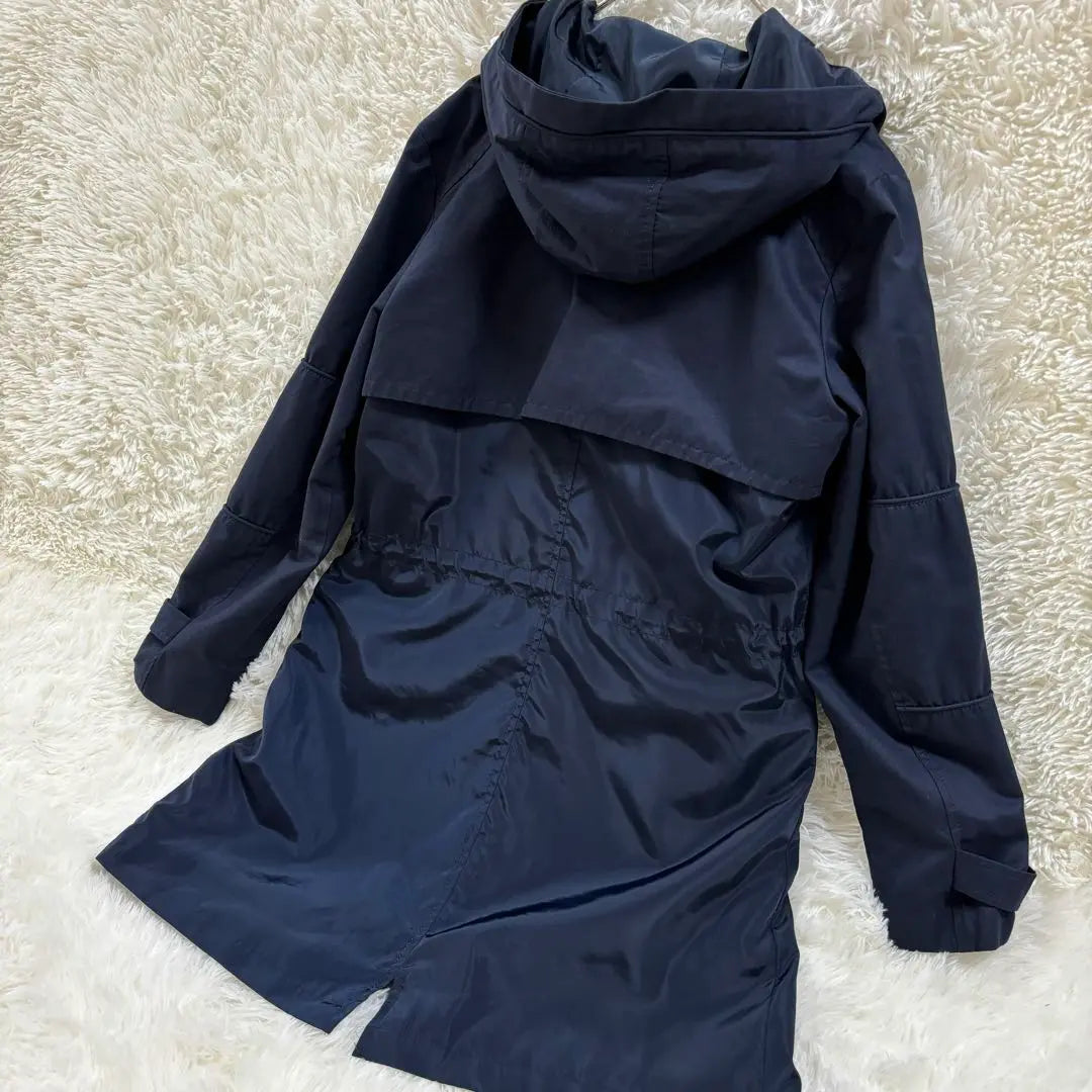 [Extremely Good Condition] SPOOM Light Outer Spring Coat Navy Different Materials