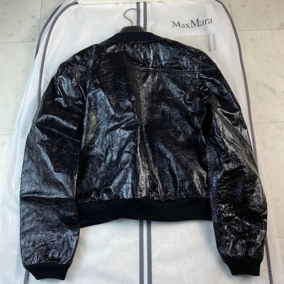 GUCCI Gucci Jacket Lamb Leather Wrinkle GG Metal Horse Bit