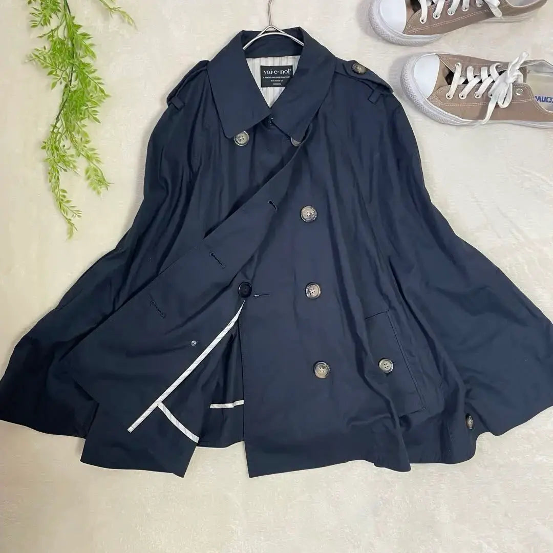 Voir Enoa Spring Coat A-Line Poncho Raincoat