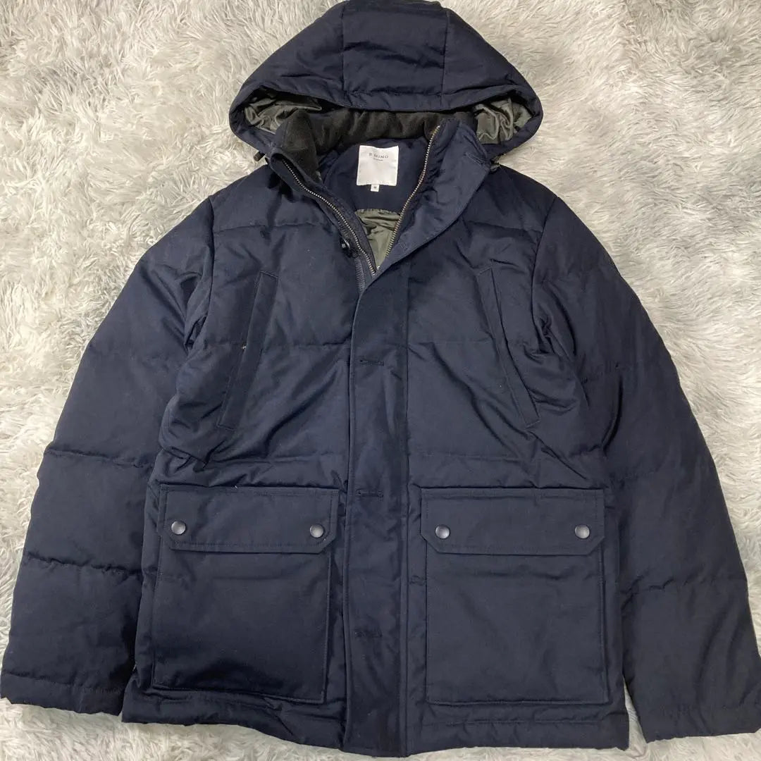 BEAMS B:MING Down Jacket Size M Hood Detachable