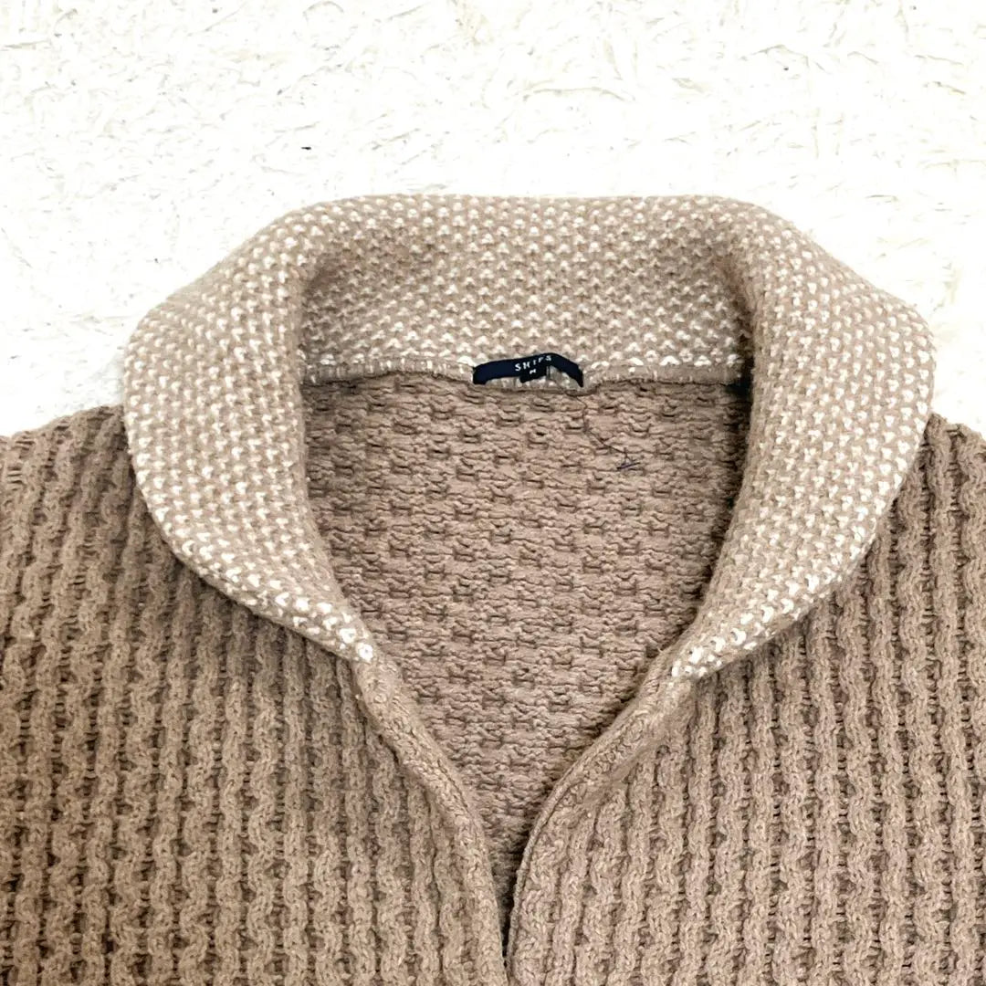 [Ships] Wool Mix Low Gauge Full Button Cable Knit Cardigan