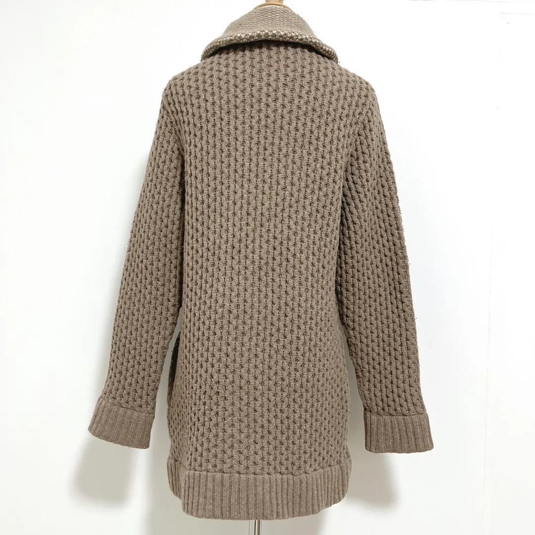 [Ships] Wool Mix Low Gauge Full Button Cable Knit Cardigan