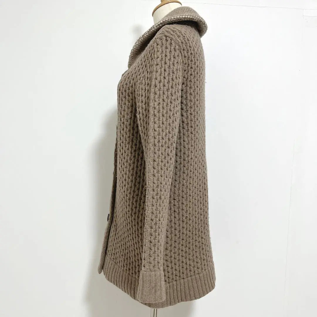 [Ships] Wool Mix Low Gauge Full Button Cable Knit Cardigan