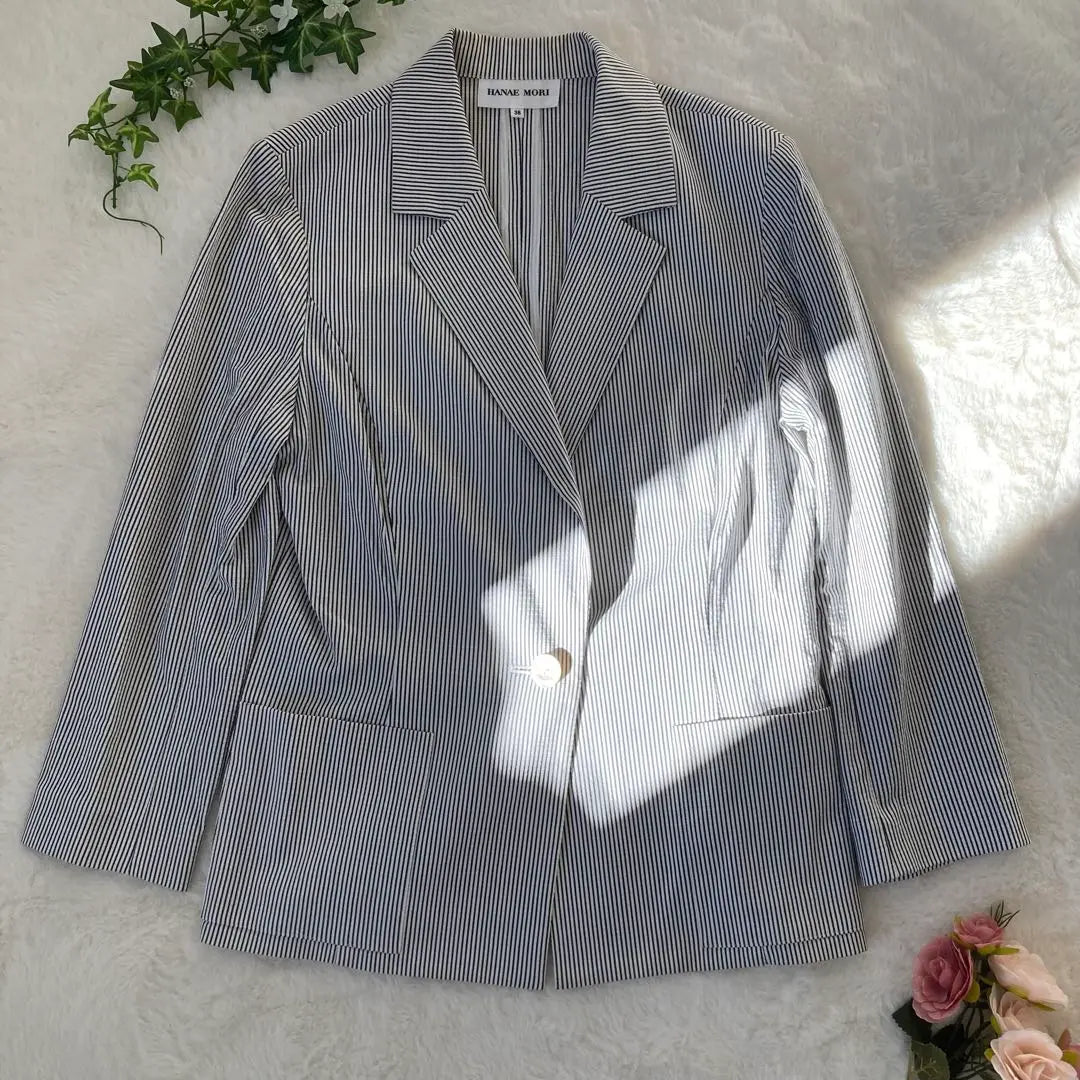 HANAE MORI Tailored Jacket Thin Striped (M)