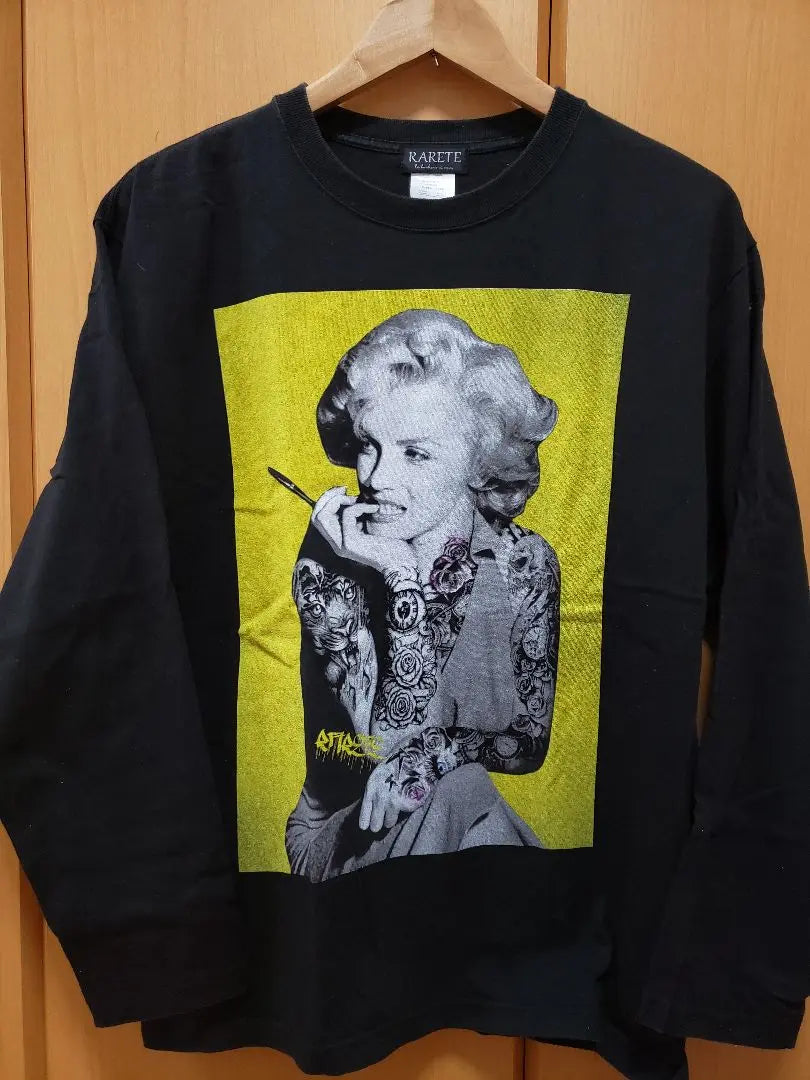 RARETE ★Camiseta de manga larga con estampado de Marilyn Monroe de Ralte cortada y cosida