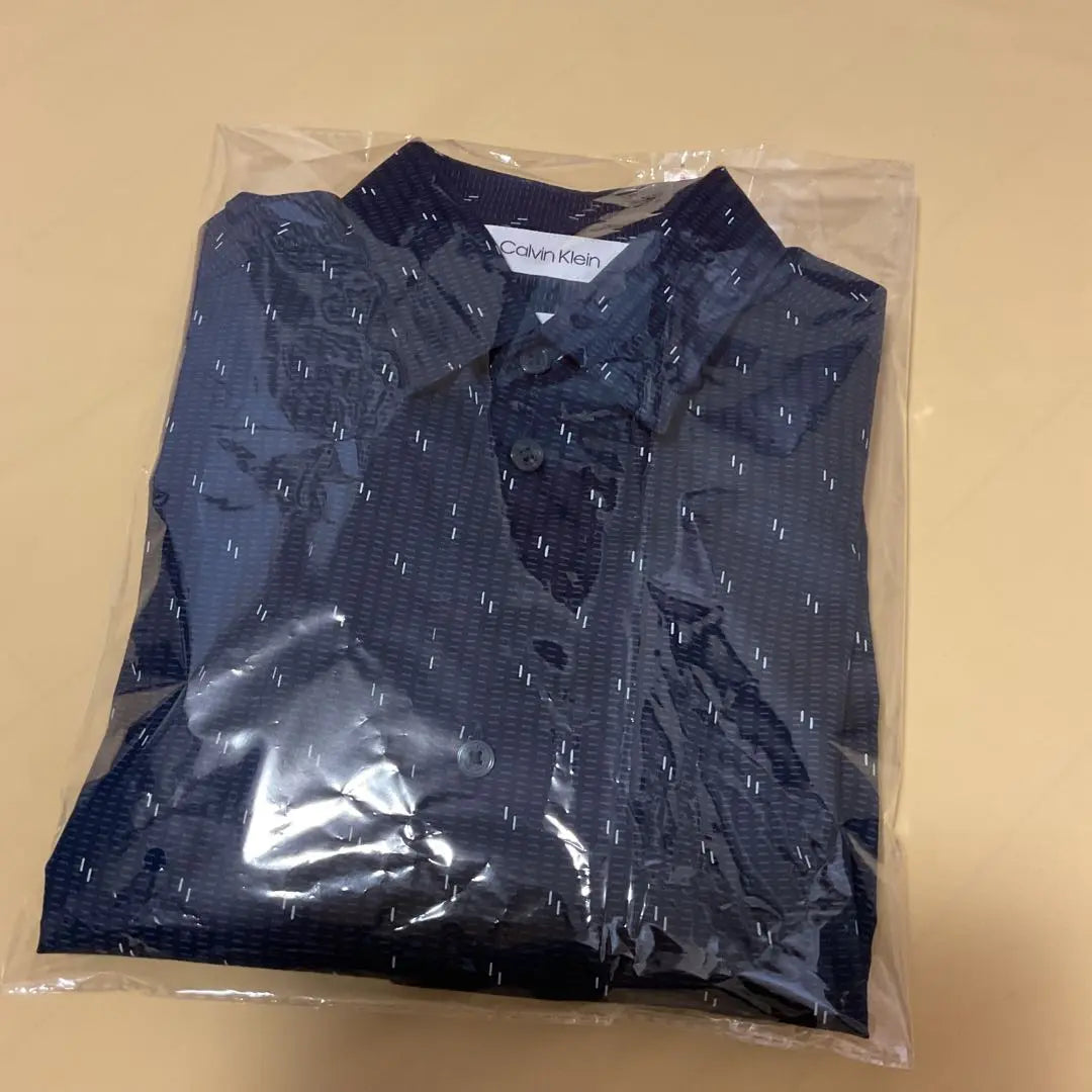 Calvin Klein kids navy patterned long sleeve shirt 10 regular