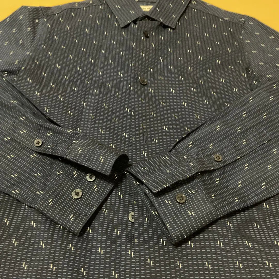 Calvin Klein kids navy patterned long sleeve shirt 10 regular