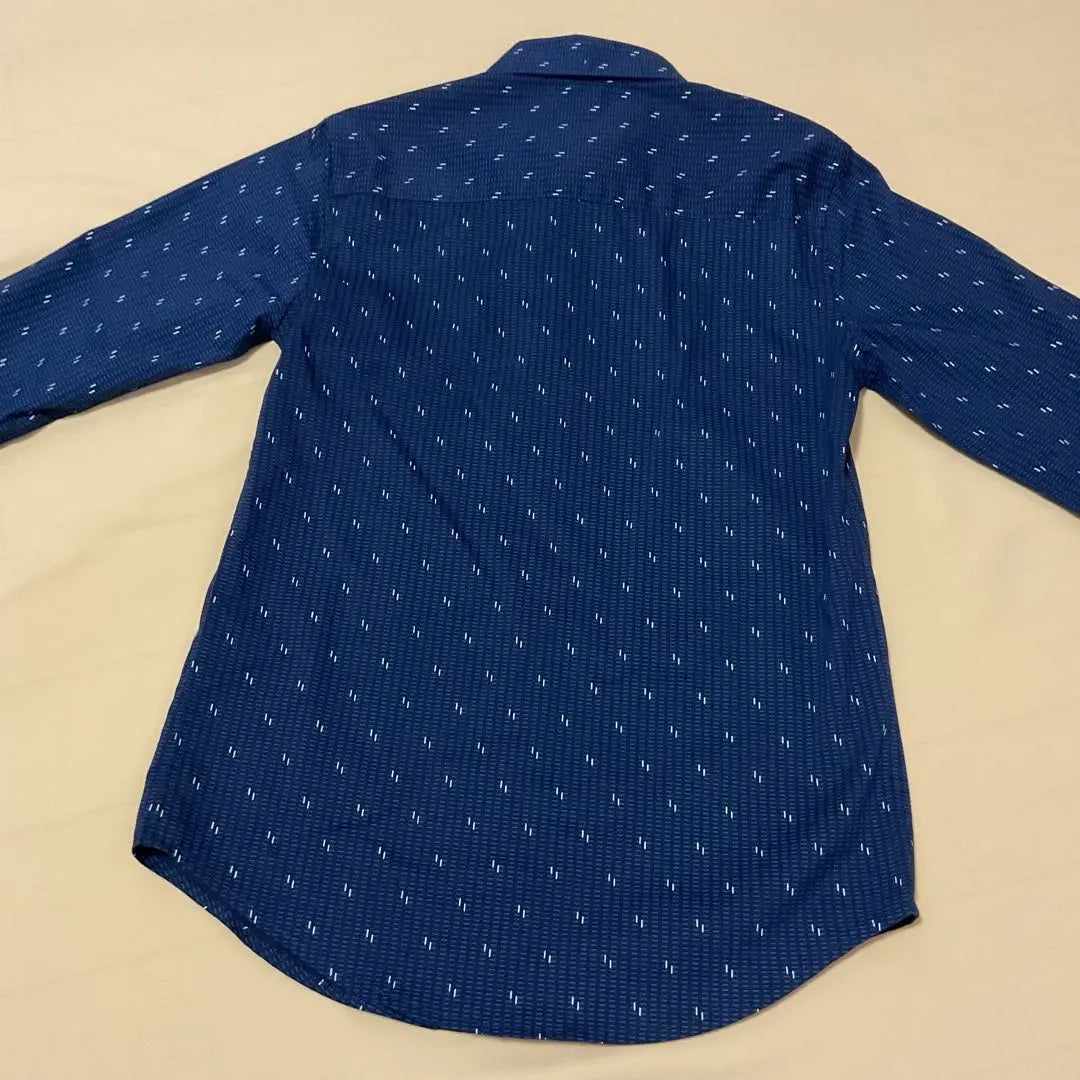 Calvin Klein kids navy patterned long sleeve shirt 10 regular