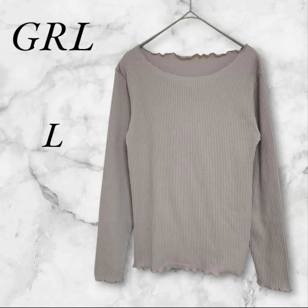 GRL Sortops con corte de manga larga [L] El gris violeta es fácil de combinar | GRL 長袖カットソー トップス【L】パープルグレー 合わせやすい