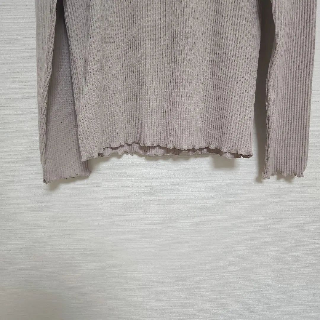 GRL Long Sleeve Cut Sortops [L] Purple gray is easy to match | GRL 長袖カットソー トップス【L】パープルグレー 合わせやすい