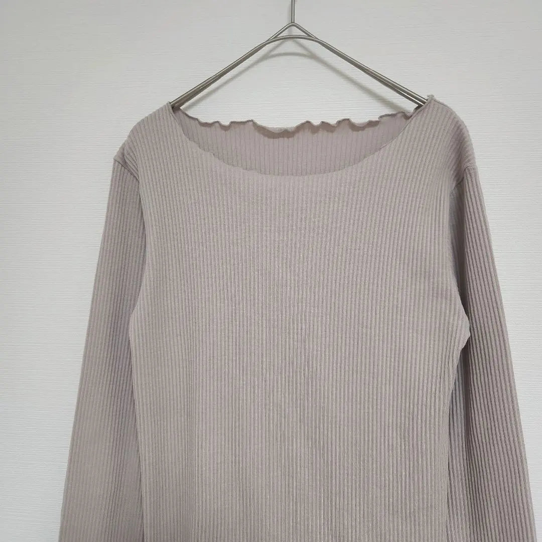 GRL Long Sleeve Cut Sortops [L] Purple gray is easy to match | GRL 長袖カットソー トップス【L】パープルグレー 合わせやすい