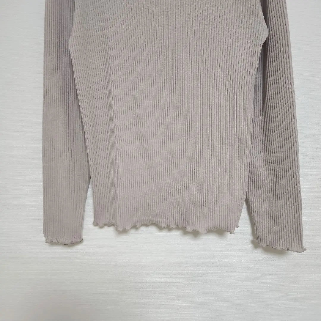 GRL Long Sleeve Cut Sortops [L] Purple gray is easy to match | GRL 長袖カットソー トップス【L】パープルグレー 合わせやすい