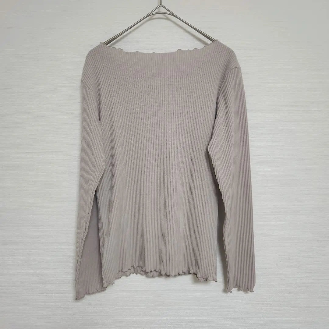 GRL Long Sleeve Cut Sortops [L] Purple gray is easy to match | GRL 長袖カットソー トップス【L】パープルグレー 合わせやすい