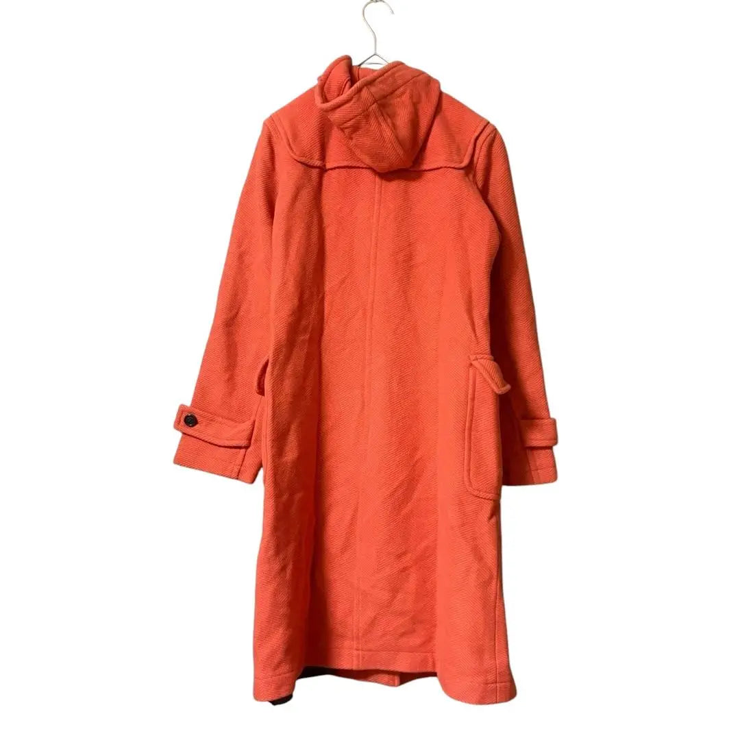 [enlair] Duffle coat with hood, cashmere blend, orange M | 【enlair】ダッフルコート　フード付き　カシミヤ混　オレンジ　M