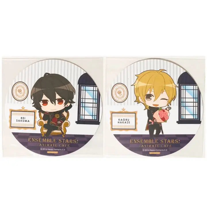 New ★Ensemble Stars ★UNDEAD [Sakuma Rei & Hakazu Kaoru] Anime Cafe ★Bonus ★Coaster ★2 items