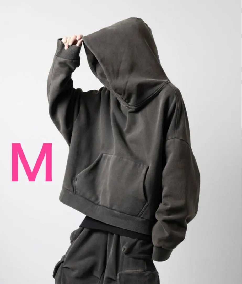 HOOD HOODIE / WASHED BLACK M