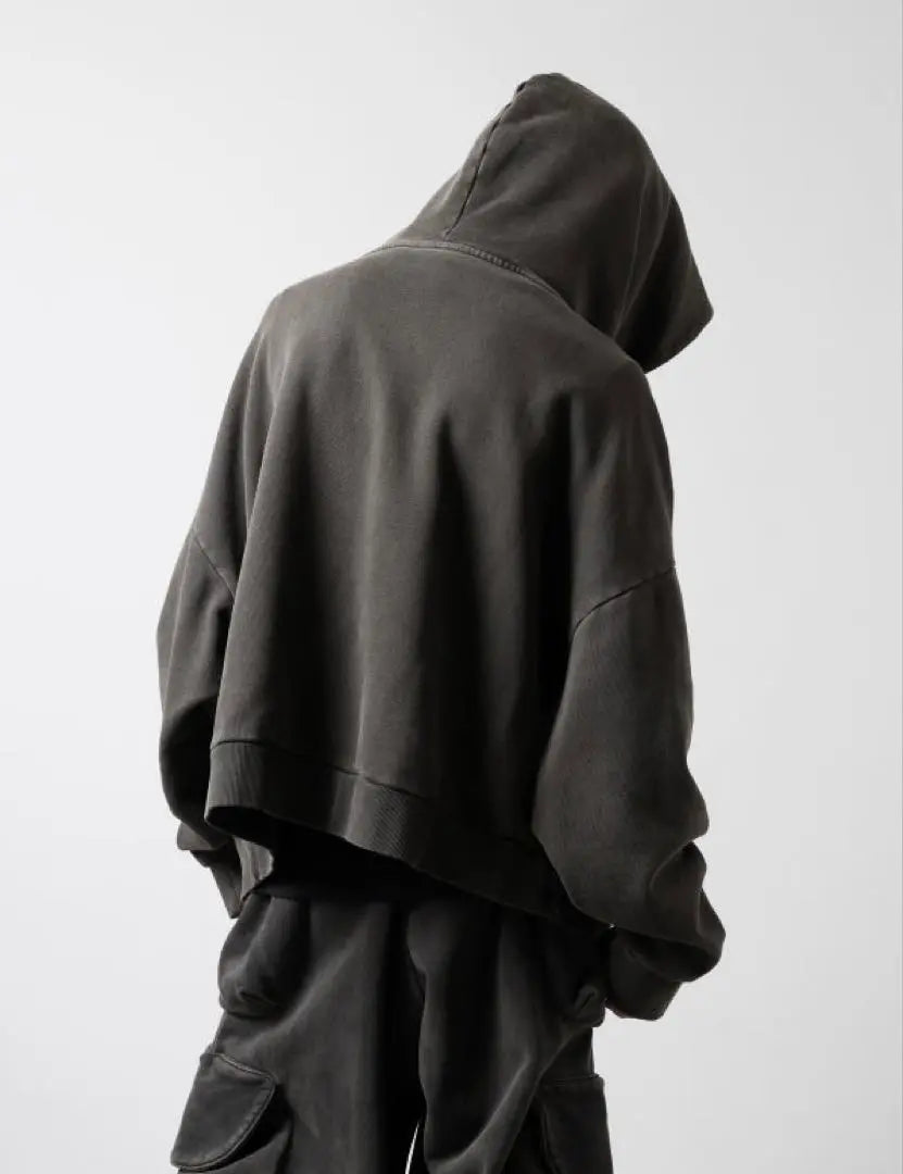 HOOD HOODIE / WASHED BLACK M