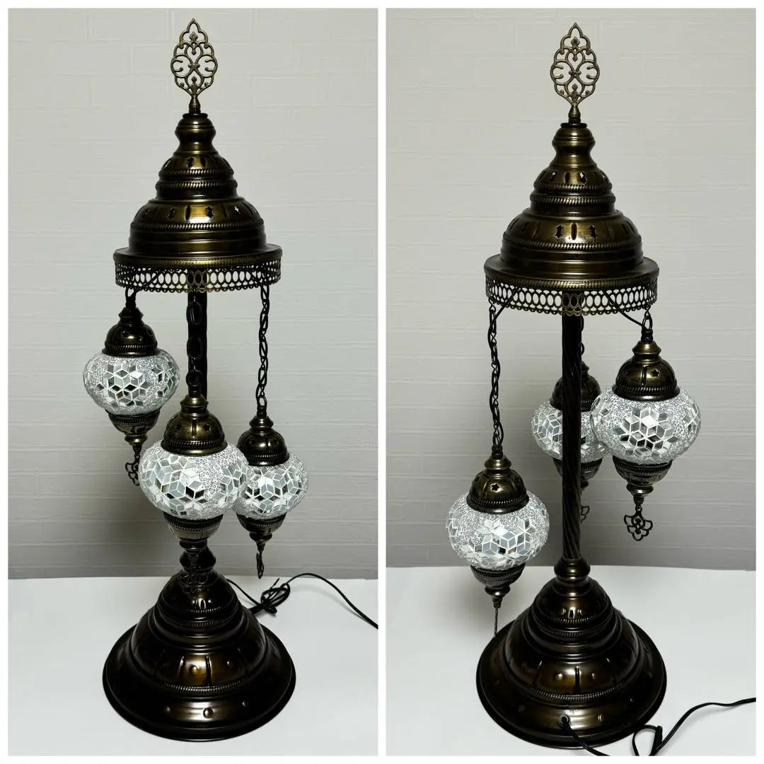 [Total height 105cm] Turkish lamp mosaic lamp table lamp 3-light floor lamp