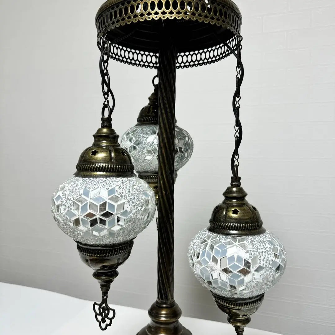 [Total height 105cm] Turkish lamp mosaic lamp table lamp 3-light floor lamp