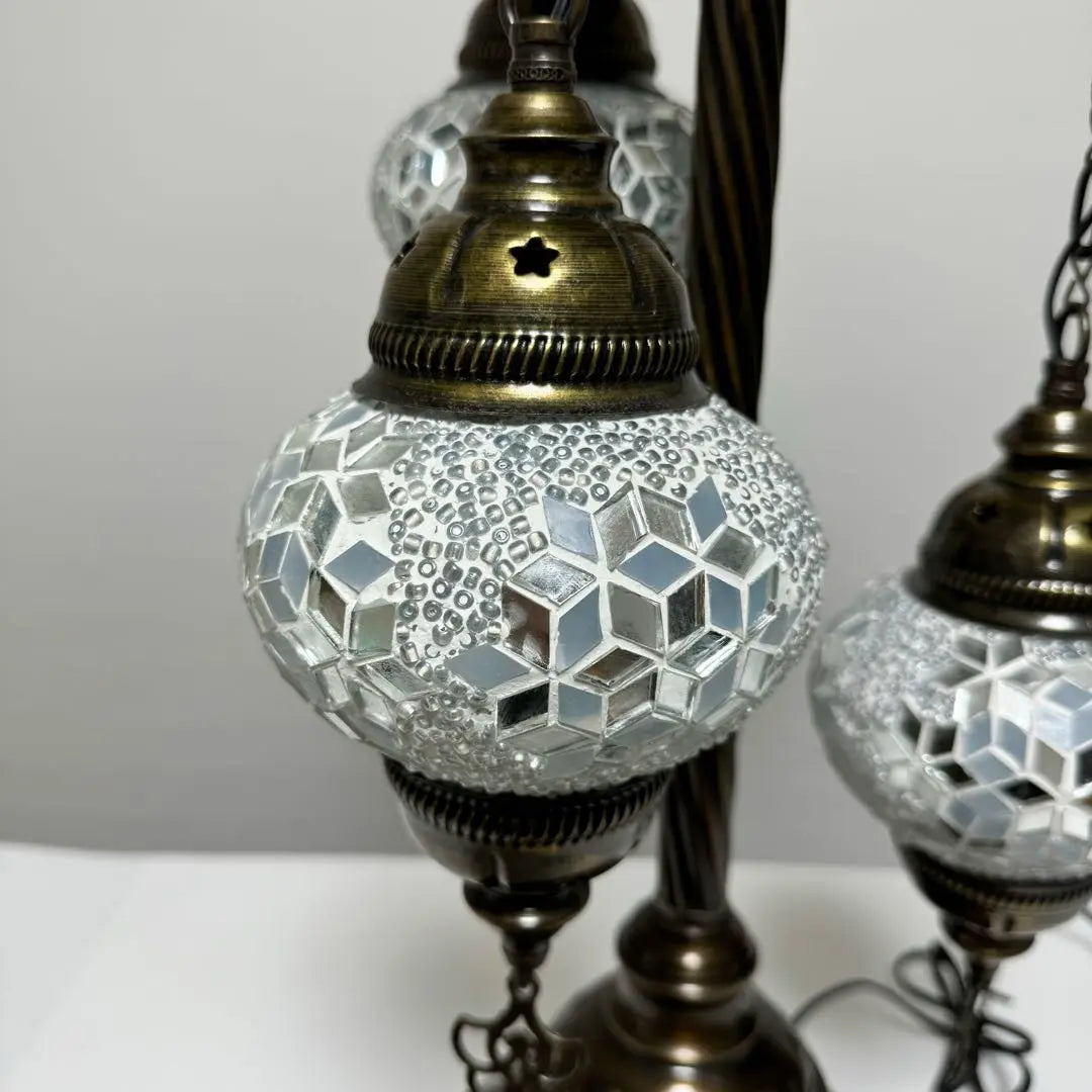 [Total height 105cm] Turkish lamp mosaic lamp table lamp 3-light floor lamp