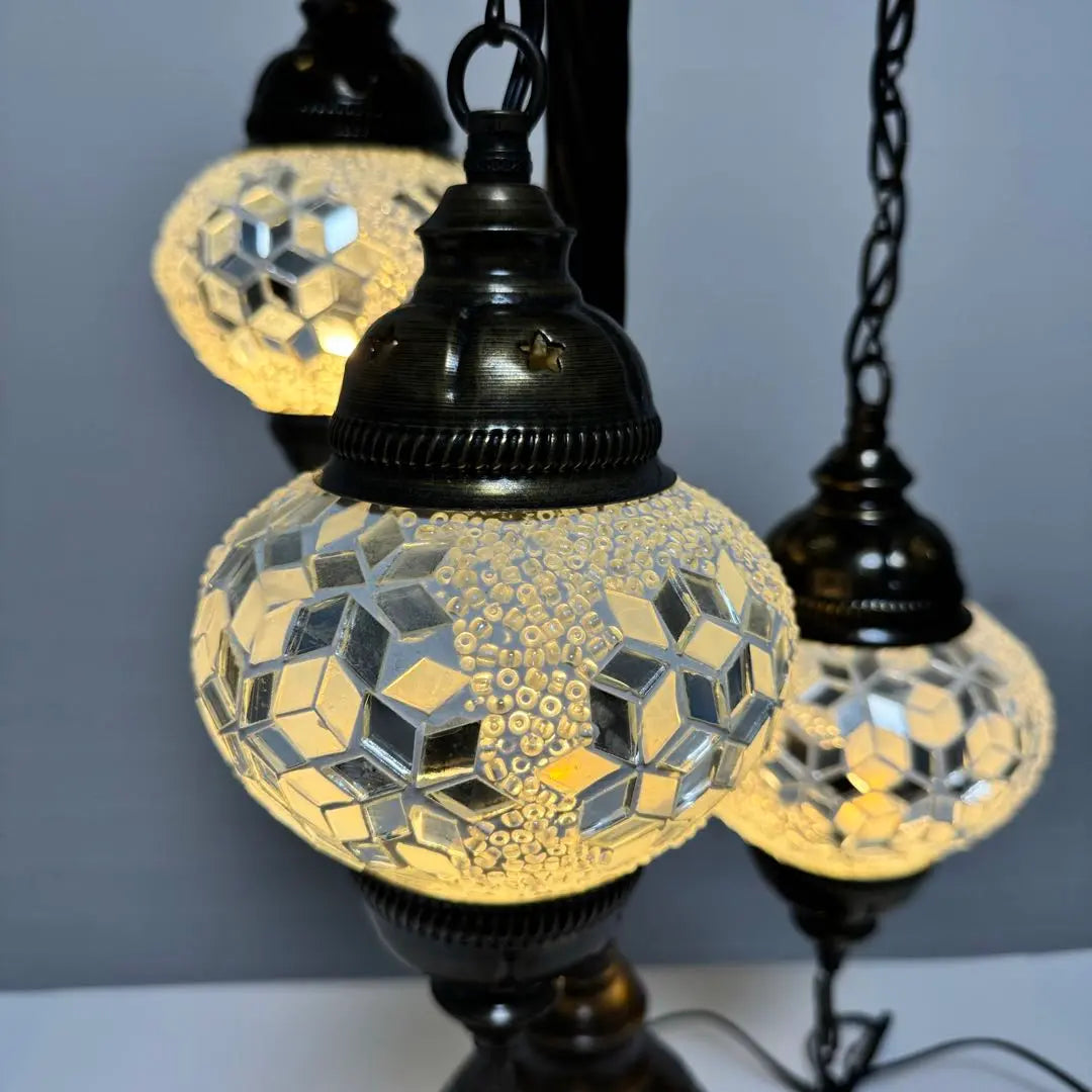 [Total height 105cm] Turkish lamp mosaic lamp table lamp 3-light floor lamp