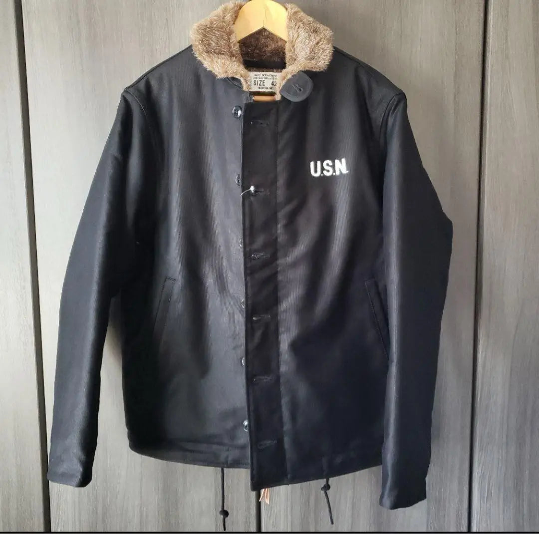 U.S.N. Black Military Jacket