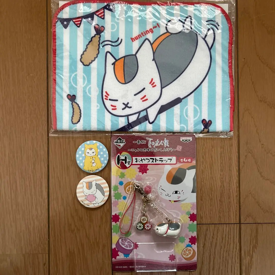 Natsume's Book of Friends Nyanko Sensei Strap/Mini Towel/Magnetic 3-piece set