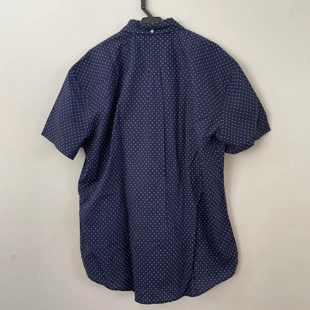 ★New★ Tommy Philhyger Navy Dot Pattern Short Sleeve Shirt