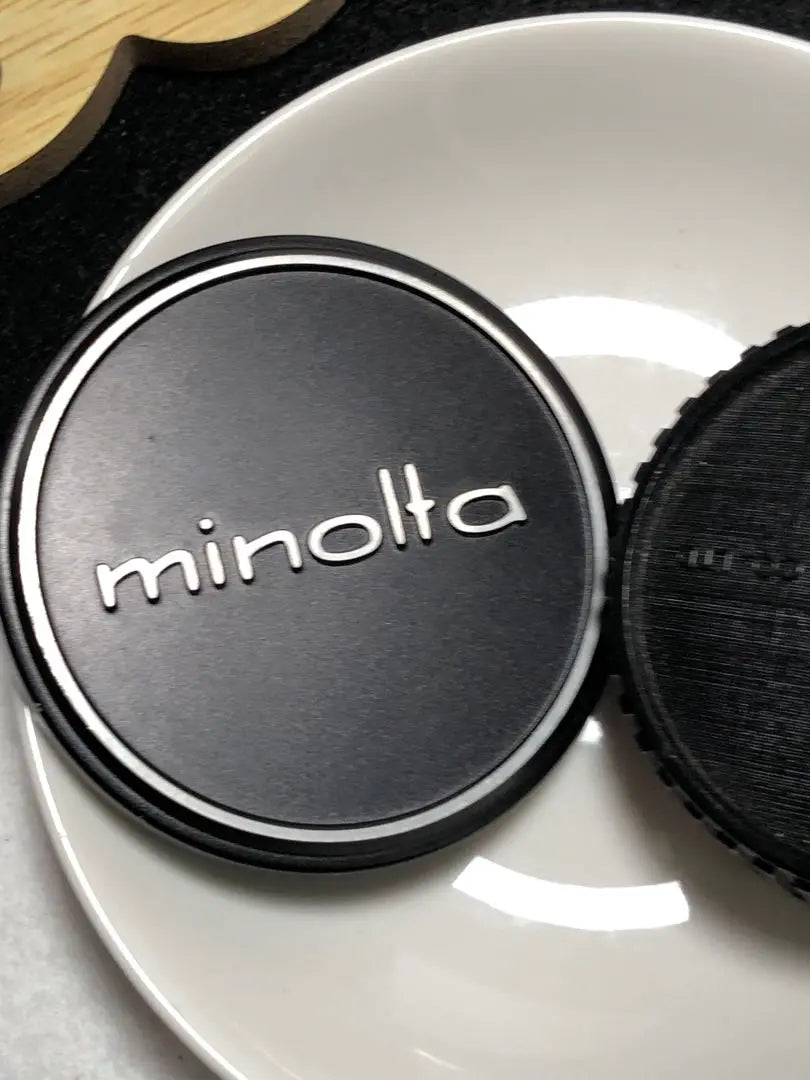 Genuine MINOLTA 52mm Metal Lens Cap Rear Cap