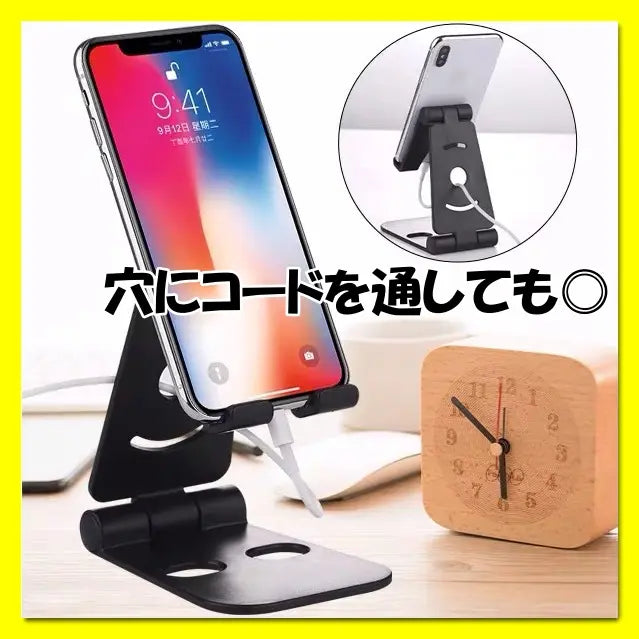 Smartphone stand angle adjustment tablet tabletop white charging folding stand