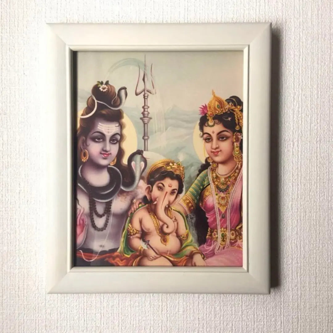 Shiva Family Poster with Frame Vintage Poster