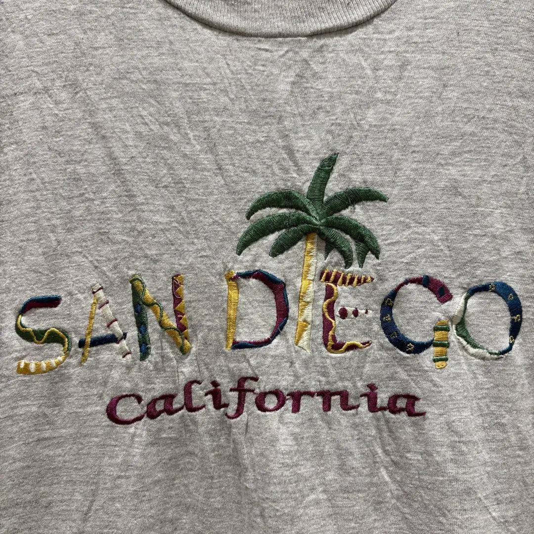 [Free Shipping] USA used clothes Sandiego embroidery T -shirt XL