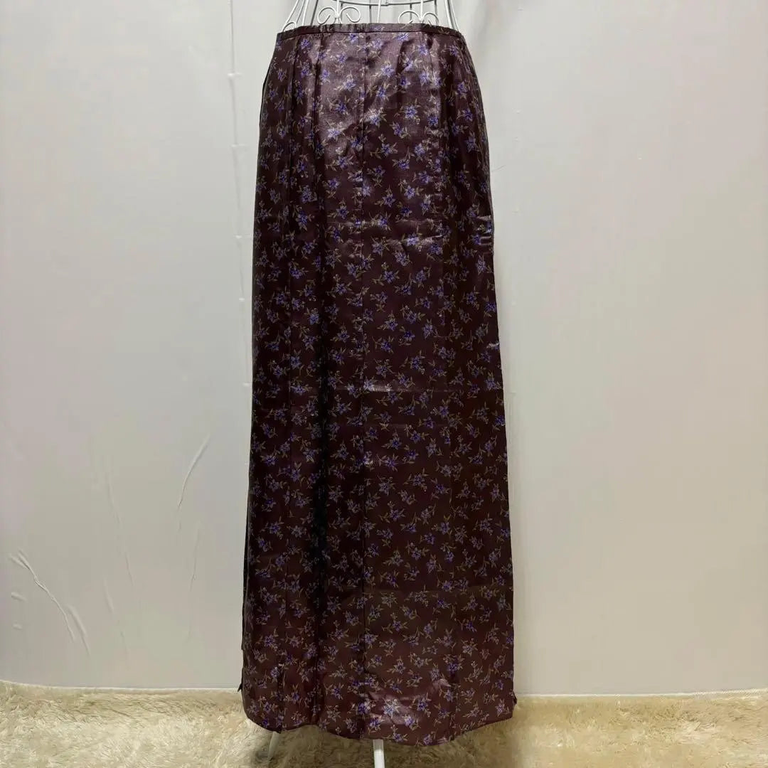 ⚫︎GabardineK.T Flower Long Skirt (13) Thin Made in Japan