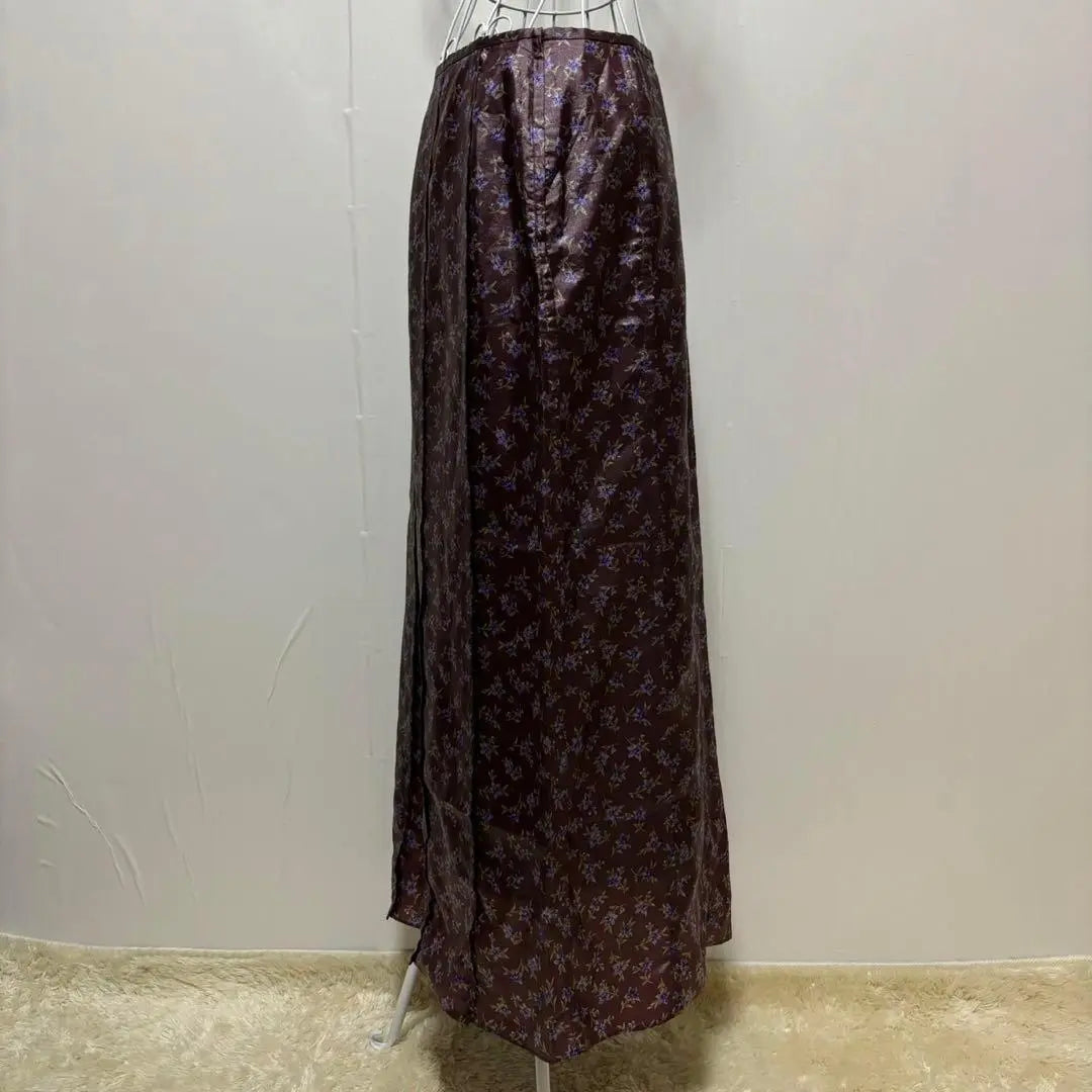 ⚫︎GabardineK.T Flower Long Skirt (13) Thin Made in Japan