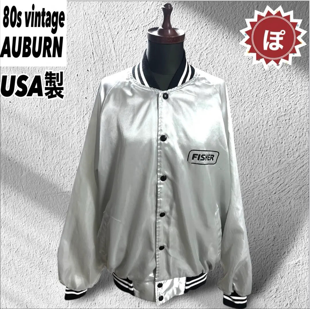 ✅Blusa universitaria de nailon AUBURN de los años 80 de EE. UU.