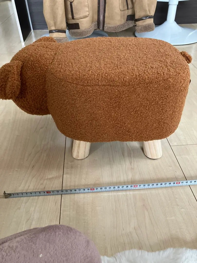 Dog Animal Stool Dog Dog Dog Stool Brown Fabric