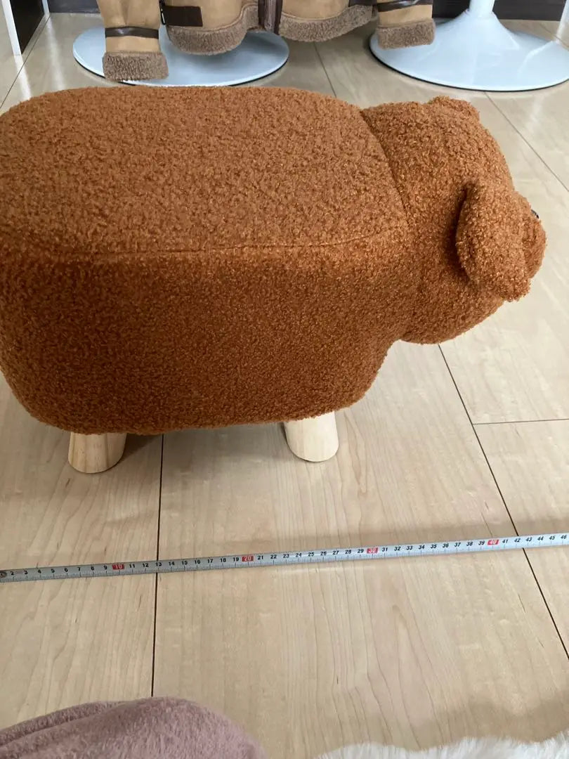 Dog Animal Stool Dog Dog Dog Stool Brown Fabric