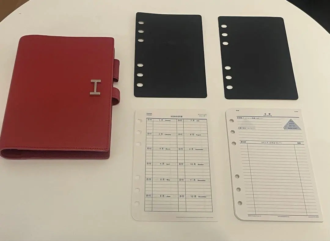 Franklin Planner Notebook 6 Rings Red