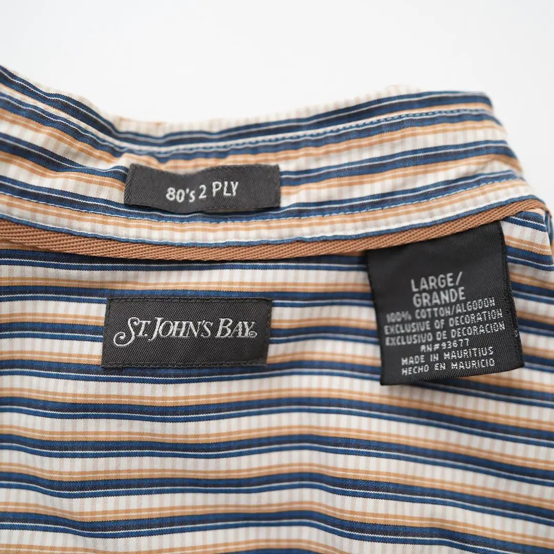 [Immediate delivery] Beautiful condition striped long sleeve shirt L 5014