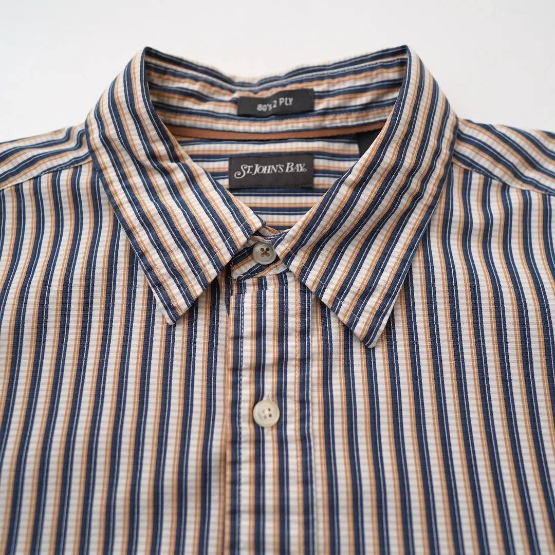 [Immediate delivery] Beautiful condition striped long sleeve shirt L 5014