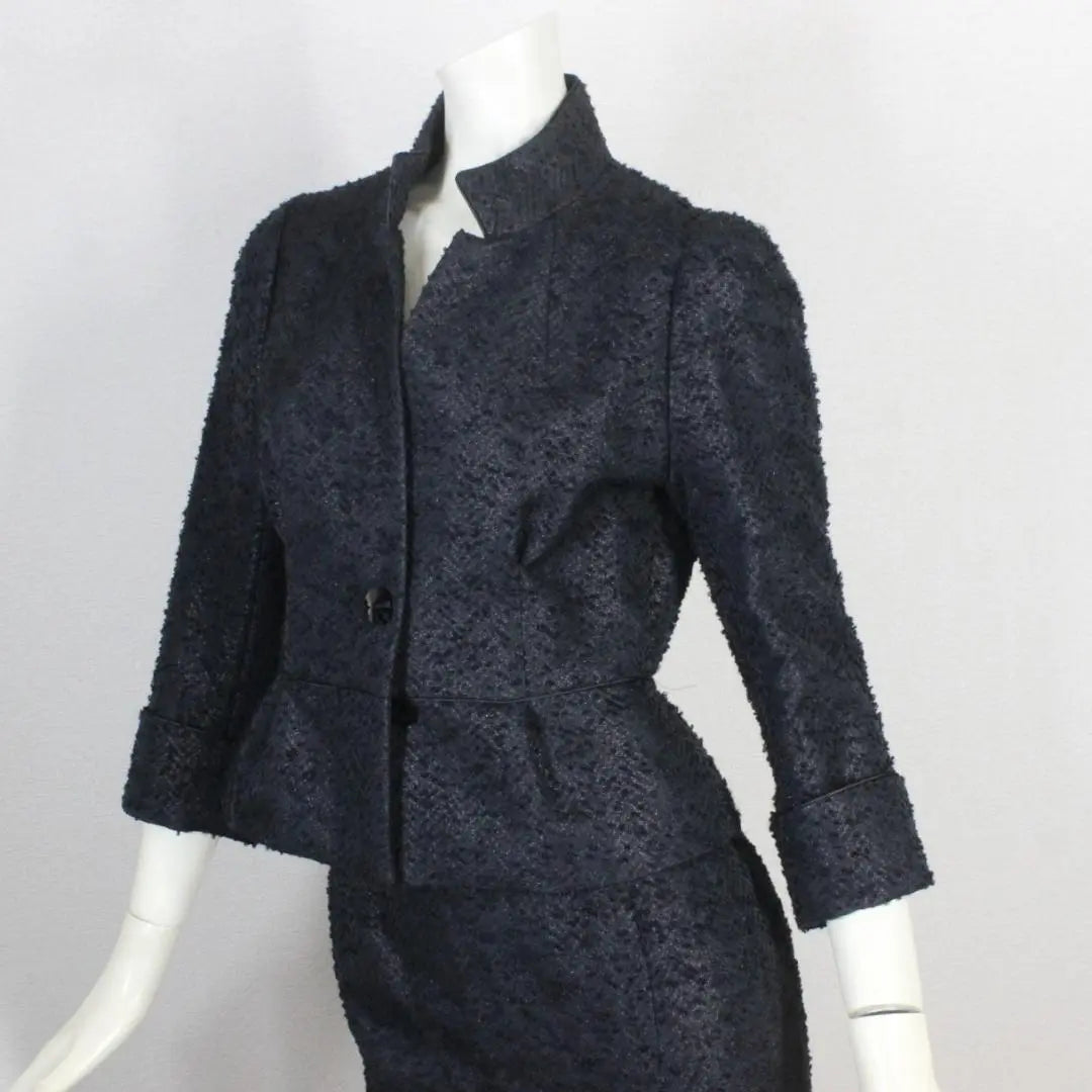 [Like new] NOVESPAZIO skirt suit 38 black NOVESPAZIO