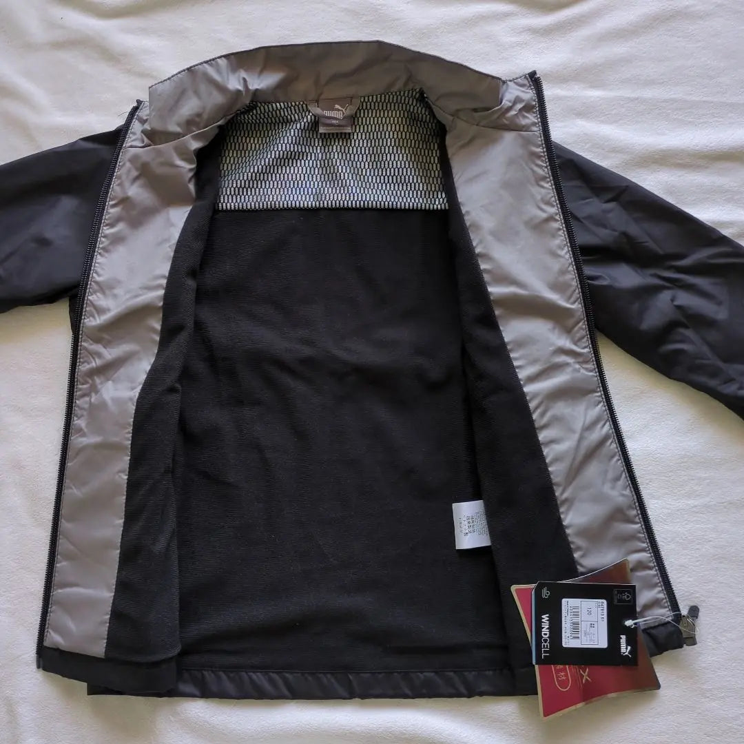 PUMA Fleece Jacket 120cm Black/Grey Windbreaker Topwear